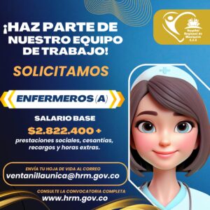 SE REQUIERE PROFESIONAL ENFERMERÍA