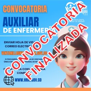 SE REQUIERE AUXILIAR DE ENFERMERIA