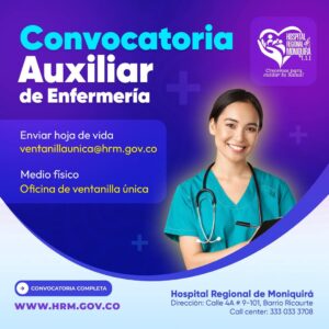 REQUERIMOS AUXILIAR DE ENFERMERIA