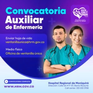 REQUERIMOS AUXILIAR DE ENFERMERIA