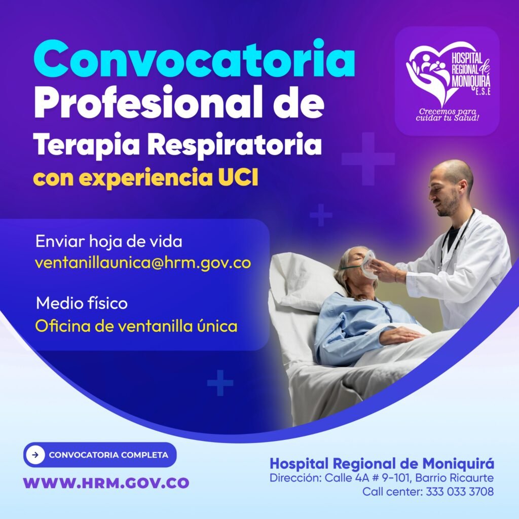 La empresa de servicios temporales SERVICIOS Y ASESORIAS SYA requiere contratar un profesional para prestar servicios en misión labor contratada en el Hospital Regional de Moniquirá.