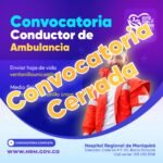 SE REQUIRE CONDUCTOR PARA TRASLADO ASISTENCIAL