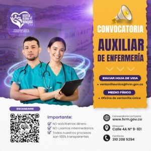 REQUERIMOS AUXILIAR DE ENFERMERIA